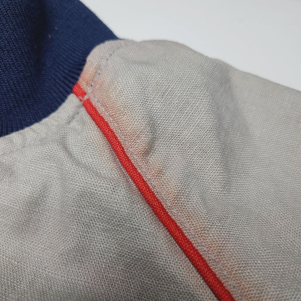 Vintage Rocawear 3/4 Sleeve Jacket Full Zip Men's Size XL Tan Red Blue 90's Read - Picture 12 of 13